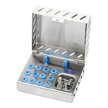 1pcs Zubný Implantát Tool Box z Nehrdzavejúcej Ocele Protézy Implantát Nástroje Stomatológia Implantát Nástroje Úložný Box 3 Druhy