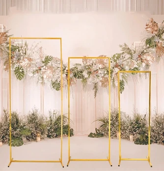 2022 Nové svadobné Arch skosený okraj geometrické obrazovke fáze dekorácie, svadobné troch-dimenzionální kvetina stand arch dekorácie
