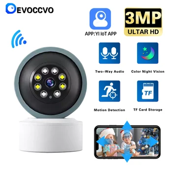 3MP Krytý Wifi Surveillance Camera YIIOT APLIKÁCIU Home Security Mini Kamera, Bezdrôtové Baby Monitor IP CCTV obojsmerné Audio AI Zistiť