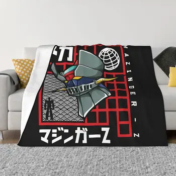 Mazinger Z Hlavy Prikrývky Pohodlné Mäkké Flanelové Sprint Japonský Super Robot Manga Hodiť Deka na Gauči Office posteľná bielizeň