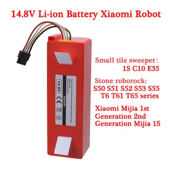 Nové Vydanie 6500mAh 14,8 v V, Li-ion Batéria Vysávač Príslušenstvo pre xiao mi robot Robotické cleaner roborock S50 S51 S55 T6