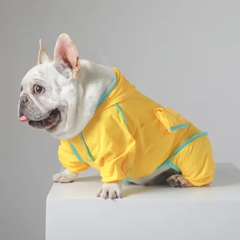 Pes Pršiplášť Pet Odnímateľná Nepremokavá pláštenka Psov Vode Odolné Oblečenie pre Psov fashion Vzory Pet Kabát pre Daždivý Deň