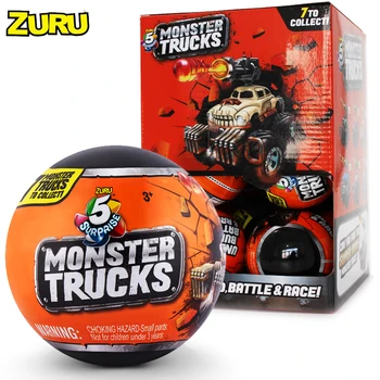 Skutočné Zuru 5 prekvapenie Mini Značiek Hračky Monster Truckov Hračka Prekvapenie Anime Deti Hračky Pre Chlapcov Zberateľskú Hračka Tajomstvo Kapsule
