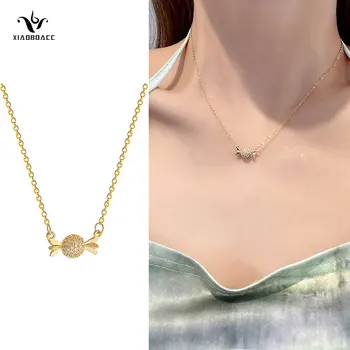 XiaoboACC Titánové Ocele Candy Prívesky, Náhrdelníky pre Ženy Móda Hypoalergénne Wild Clavicle Reťazca Šperky Náhrdelníky