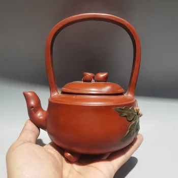 Čínsky Yixing Fialová Hliny Teapots Červené Bahno Ručné Dlhovekosť Broskyňa Hrniec Čaju Nastaviť Wang Yinxian 380ml