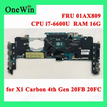 01AX809 pre X1 Carbon 4th Gen 20FB 20FC Lenovo ThinkPad Notebook 14282-2M LRV1 MB 448.04P15.002M Plný Testované CPU i7-6600U RAM 16GB