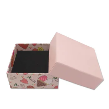 10 Ks Nové Ružové Šperky Balenie Box Krúžok Stud Náušnice, Náhrdelník Kraft Papier Darčekové Krabice Veľkoobchod Vlastné Šperky Balík