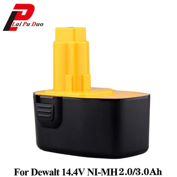 2.0/3.0 Ah 14,4 V NI-MH náradie Nabíjateľná batéria pre Dewalt :DC9091,DW054K-2,DE9502,DW9091,DCD930VX,DE9094,DW928K-2