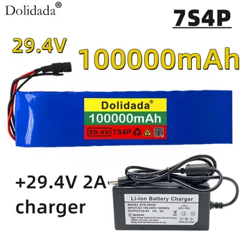2022 Nieuwe 7s4p batéria 24v 100000Mah Elektrische Fiets Skúter Lítium-Iónová Batterij 27.4 V 18650Battery pack батарея