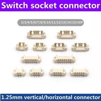 20pcs MX1.25 mm vertikálne/horizontálne mount komã © tou je 2p/3/4-12P vertikálne/horizontálne patch zásuvka svorka konektor konektor