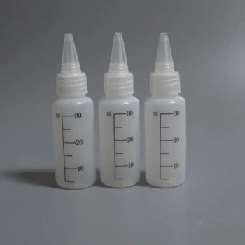 30 ML Oleja fľaša Prázdna fľaša jednorožec fľaša s bielym spp ,prázdna fľaša s mierkou sieťotlač F20172914