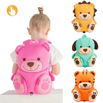 3D animovaný Ružové Medveď Školské Tašky pre Dievčatá Chlapci Roztomilý Pes Dizajn Školský Batoh Batoľa Knihy Taška Materskej Deti Taška Mochila