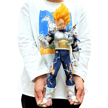 46 cm Dragon Ball Z GK Nadrozmerné Vegeta Super Saiyan Tri Čele Eagle Akčné Anime Obrázok PVC Socha Model Figúrka Hračka