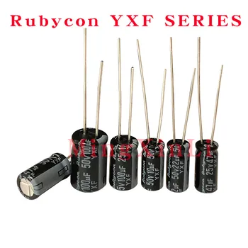 50PCS RUBYCON YXF 50v4.7UF 10UF 22UF 5x11MM Elektrolytický Kondenzátor 10UF 50 vysoká frekvencia nízky odpor s dlhou životnosťou a NÍZKYM ESR