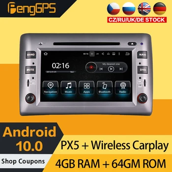 Android 10.0 Auto Stereo Pre Fiat Stilo 2002-2010 Rádio Multimediálny Dotykový displej GPS Navigácie Headunit DVD Prehrávač Carplay 4G+64 G