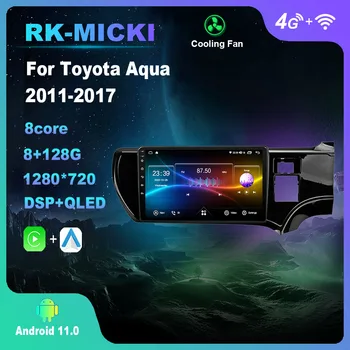 Android 11.0 Toyota Aqua 2011-2017 Multimediálny Prehrávač Auto Rádio GPS Carplay 4G WiFi DSP Bluetooth