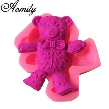 Aomily Silikónové Tortu Formy 3D Medveď Fondant DIY Tortu Formy Cukru Plavidlá, Čokoláda, Formy Cake Zdobenie Nástroje Pečenie Príslušenstvo