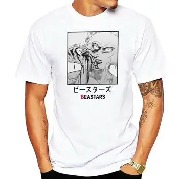 Beastars T-Shirt Mužov Zvierat Vlk Anime Chlpaté Manga Vintage 100% Tees Okrúhlym Výstrihom, Krátky Rukáv T Košele Veľké Veľkosti Oblečenia-5343A
