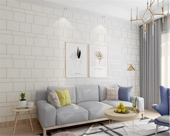 beibehang Moderný minimalistický tehla jeleň, tv joj, abstraktných de parede stenu papier mramoru, biela tehla, spálne, obývacia izba tapety