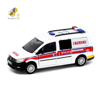 DROBNÉ 1:64 Caddy (AM7452) Č.80 Polícia Zliatiny Simulácia Modelu Auta