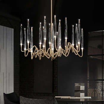 Francúzsky svetlo luxusné krištáľový luster tvorivé osobnosti obývacia izba jedáleň lampa moderný minimalistický dizajnér lampa