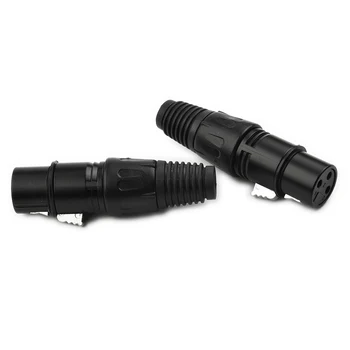 Had Plug 3 Pin Female Konektor pre Mikrofón Kábel Upgrade Pripojiť 1.5*6,7 cm 10pcs Arc Tvar Vysokú Vodivosť