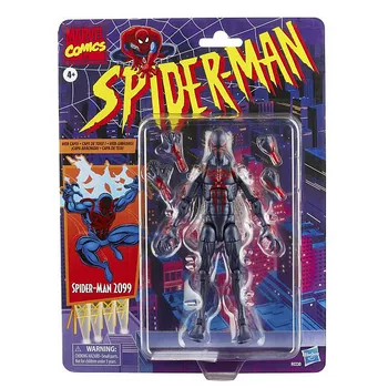Hasbro Akcie Obrázok Marvel Legendy Spider-man 2099 Retro Visí Karta 6-palcový Hnuteľného Bábika Model Hračka