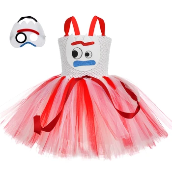 Hračka Forky Inšpiroval Tutu Šaty pre Dievčatá Narodeninovej Party detské Šaty Halloween Karnevalové Kostýmy pre Deti Vianočné Šaty