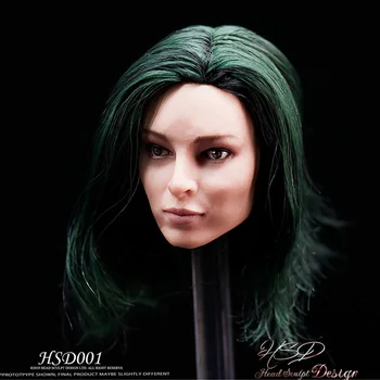 Hsd001 1/6 Emma Watson Hlavu Vyrezávané Hlava Samice Sculpt Realistické Zelená Kučeravé Vlasy Pre 12