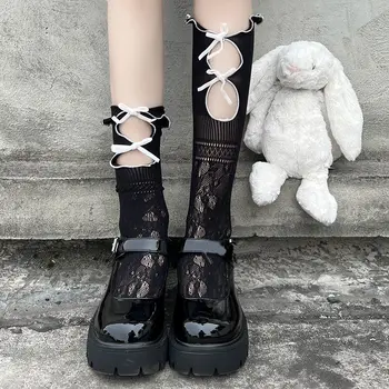 Japonský Letné Módy Kawaii Dievča Čipky Lolita dievèa Ponožky Luk Duté JK Dievča Čipky Krátke Lolita Pančuchy s Čipkou Ponožky