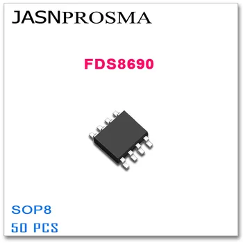 JASNPROSMA FDS8690 SOP8 50PCS 30V 14A N-Kanál 8690 Vysokej kvality FIN.STRED
