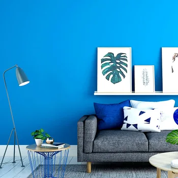 Jednofarebné Tapety Pozadia Obývacia Izba, Spálňa Moderný Jednoduchý Obyčajný Oceáne, Stredozemnom Štýle detskej Izby Modrá Wallpape