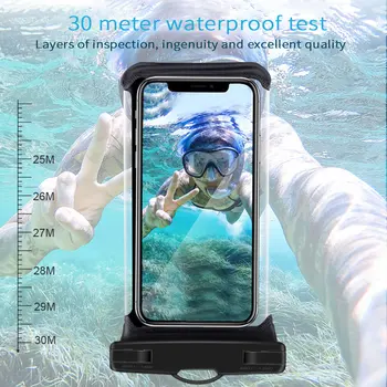 KISSCASE Univerzálny Vodotesný IP68 Prípade Plnej veľkosti Transparentné Prípadoch Plávanie pod vodou Puzdro Tašky Pre iPhone 11 Pro Xiao mi9