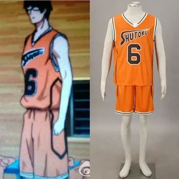 Kuroko no Basuke Chlapčenské Basketbal Jednotné Midorima Shintaro Č. 6 3. Verzia Orange Cosplay Kostým Mužov športové oblečenie Jednotné