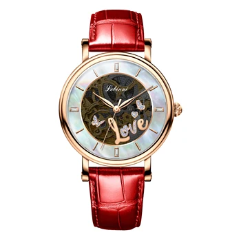 LOBINNI Módne Ženy Sledujte najlepšie Luxusné Značky Dámy Automatické Hodinky Mechanické náramkové hodinky Vodotesné Sapphire Perla Vytáčanie