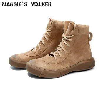 Maggie je Walker dámskej Módy Stádo Sťahovacie Čižmy na Platforme Bežné Zimné Topánky, Teplé Členok Martin Topánky Veľkosť 35-40