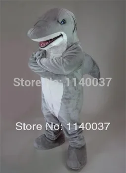 maskot karneval kostým maškarný Kostým Sivá Sharky Shark Maskot Kostým pre Dospelých Veľkosť Kreslená Postavička Halloween