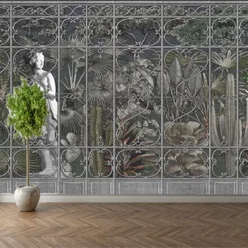 Milofi vlastné 3D fotografie, tlač tapety nástenná maľba Európskej retro tropických rastlín, luxusné atmosféry pozadia na stenu
