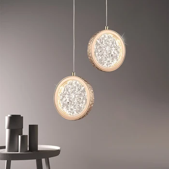 Moderné LED Kolo Prívesok Osvetlenie Crystal Visiace Lampy Zlato, Nočné Osvetlenie, Dekorácie Spálňa Luxusné Droplight
