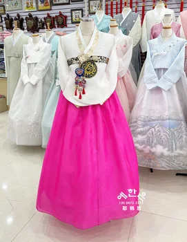 Nádherná Tkanina Hanbok Národný Kostým Festival Hanbok Lepšiu Hanbok