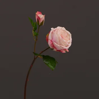 Realistický Ruže Pobočky Hodváb Umelé Kvety, Obývacia Izba Tabuľka Svadobné Dekorácie Na Vianočný Dekor British Rose S Listami