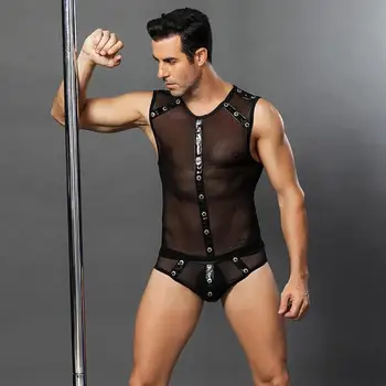 Sexy muža čistého hodvábu transparentné exotické kostýmy pre gay muž