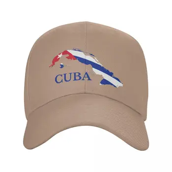 Vlastné Kubánskej Kuba Mapu Vlajka šiltovku na Ochranu pred Slnkom Mužov, Žien Nastaviteľné Otec Klobúk Letné Klobúky