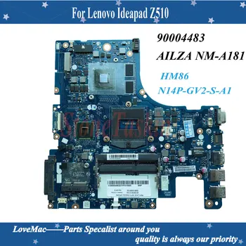 Vysoká kvalita FRU:90004483 pre Lenovo Ideapad Z510 Notebook Doske AILZA NM-A181 N14P-GV2-S-A1 DDR3 HM86 100% testované
