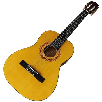 Vysoký lesk 34 palcový klasická gitara 6 string mini klasickú gitaru lipa top prírodná ružová farba hnedá