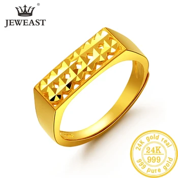 YLZB 24K Pure Gold Ring Reálne AU 999 Pevné Zlaté Krúžky Elegantný Lesklý Krásnej Luxusnej Módnej Klasické Šperky Hot Predaj Nových 2020