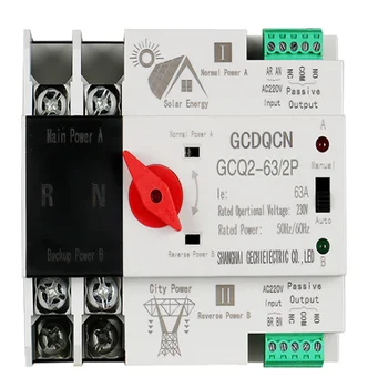Zbrusu novej grid gcdqcn záložných zdrojov napájania automatické prepínanie 220v dual power automatický prenos prepínač 2p32a 63a 50a