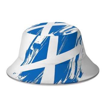 Škótsko Alba Národnej Vlajky Vedierko Hat Pre Ženy, Mužov, Dorastencov, Skladacia Bob Rybárske Klobúky Panama Spp Streetwear